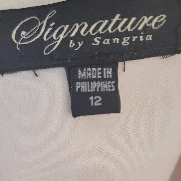 Ivory Dress Size 12 Signature by Sangria - Picture 8 of 10